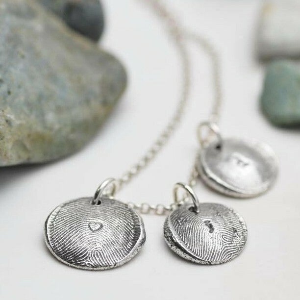 Roanoke VA Permanent Jewelry and Handmade Silver Fingerprint Jewelry